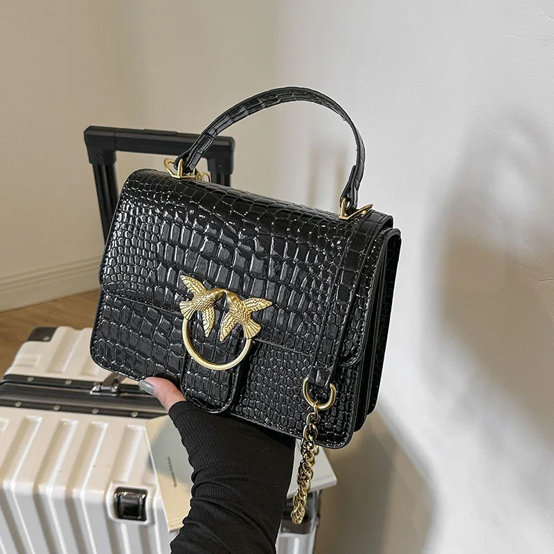 حقائب يد جلدية مشهورة للنساء، حقيبة ساعي عصرية للسيدات على طراز العلامة التجارية الفاخرة الكلاسيكية الأنيقة #5