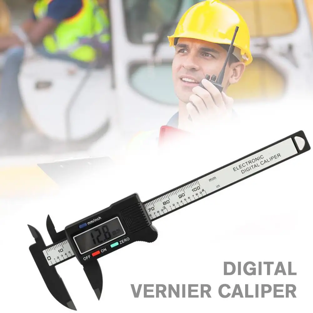 100mm Electronic Digital Caliper Carbon Fiber Dial Vernier Caliper Gauge Micrometer Measuring Tool Digital Ruler Tools