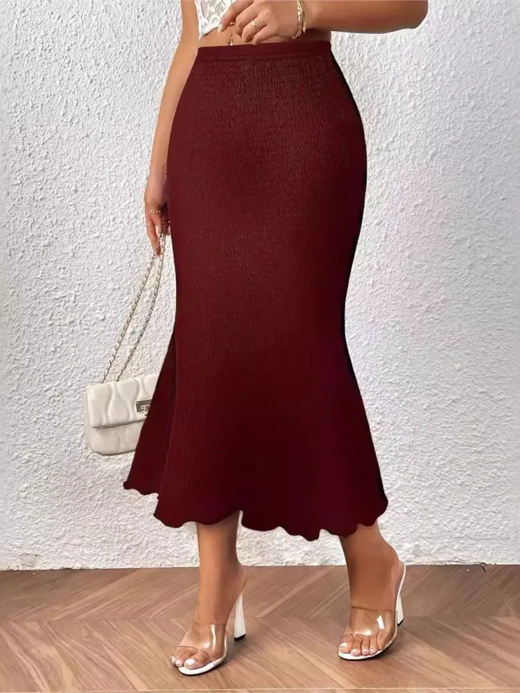 

New Spring Summer Fashion Black Skirt For Women Fashion Elegant Package Hip Fishtail Skirt Casual Party Skirts Women Clothes