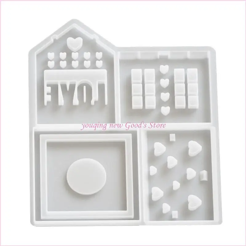 57QA ديكور المنزل شكل قوالب السيليكون الراتنج صياغة أداة سيليكون زخرفة قوالب ليلة ضوء حامل قوالب للصياغة #5