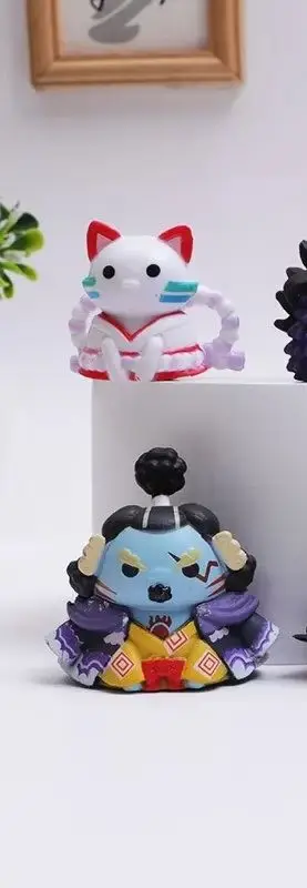 

Фигурки персонажей One Piece: Энел, Дофламинго, Кид, Луччи, 4 см, миниатюрные, милые, забавные куклы-модели, украшения для торта