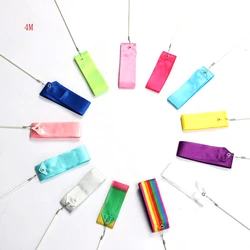 4M Colorful Gym Dance Ribbon Rhythmic Girl Art Gymnastics Ballet Streamer Twirling Rod Rainbow Stick Sports Training