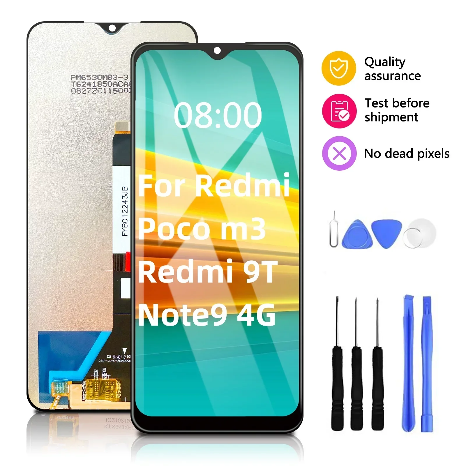 

6.53" For Xiaomi Poco M3 M2010J19CG Redmi 9T Note9 4G M2010J19SC LCD Display Touch Screen Digitizer Assembly Replacement