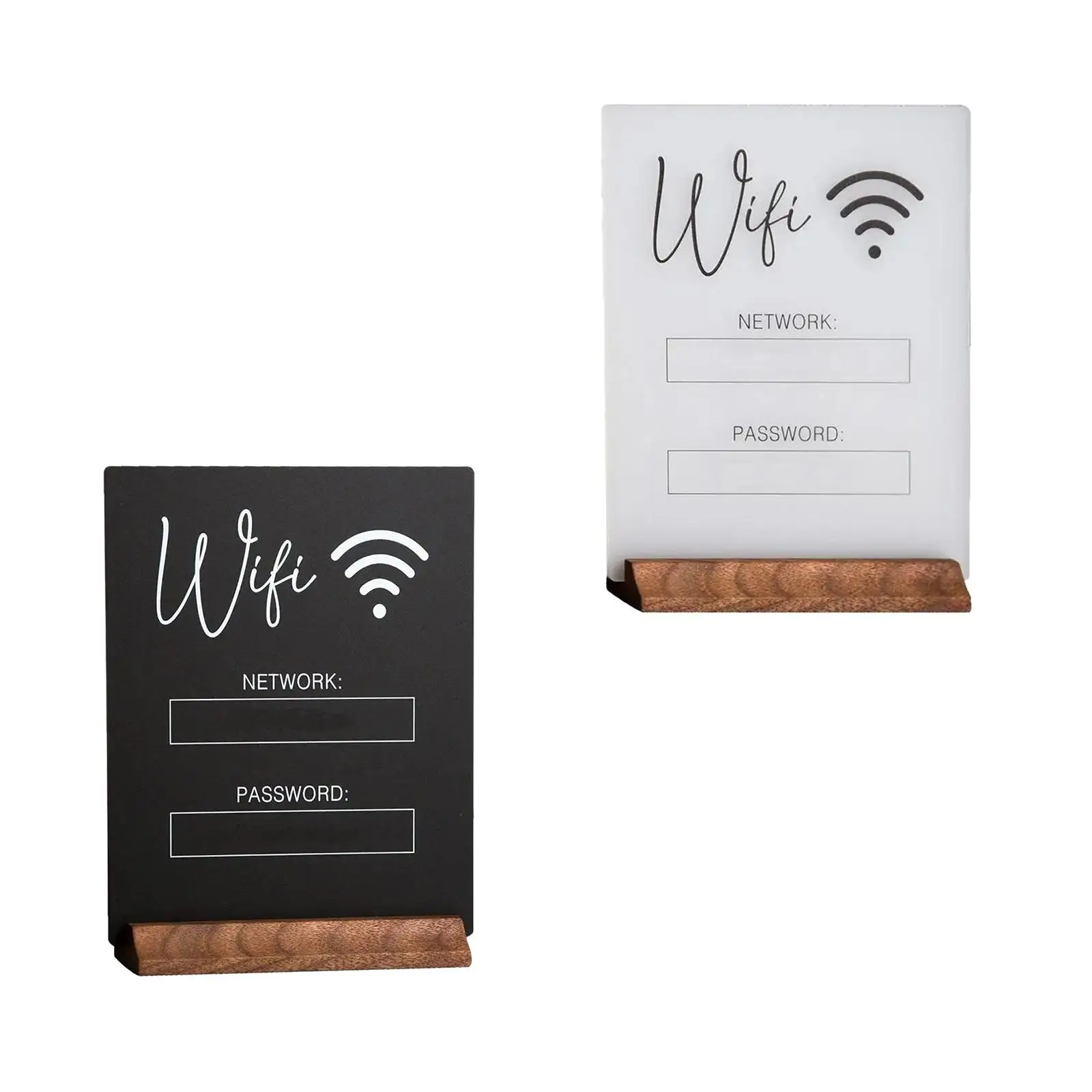 WiFi Password Table Display Holder Plaque for Business Coffee Tables Banquet