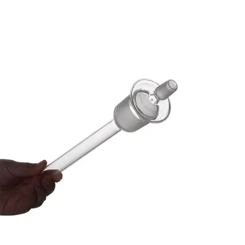 Shisha Hookah Glass down Stem Shaft Diffuser with Silicone Clay Flavor Bowl Compatible Chicha Nargile for Enhanced Smoking Exper