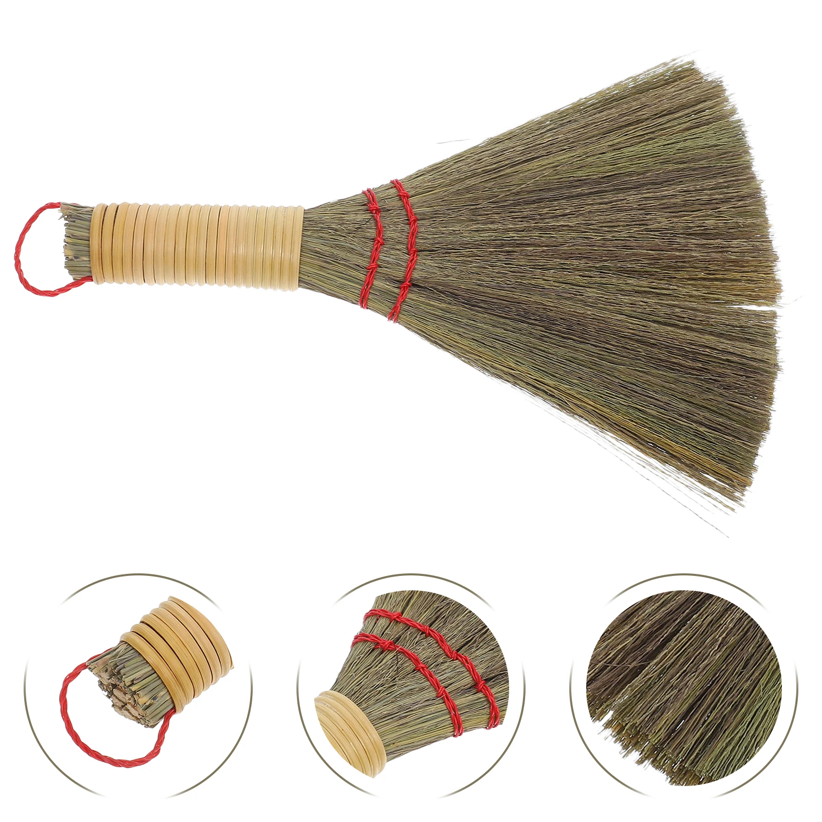

Sturdy Corn Straw Whisk Portable Small Hand Broom For Desktop Floor Cleaning Durable Lightweight Sweeping Brush Indoor Outdoor