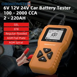 OBDMONSTER Car Battery Tester 6V 12V 24V TE503 Capacity Digital Car System Batteries Analyzer Auto Battery Diagnostic Tool