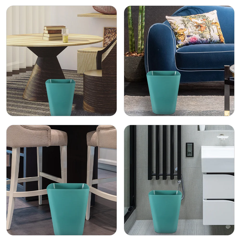 

2pcs Square Litter Trash Can 10L Rubbish Bin Large Capacity Plastic Waste Bin For Bathroom Bedroom Office Home Hotel Use