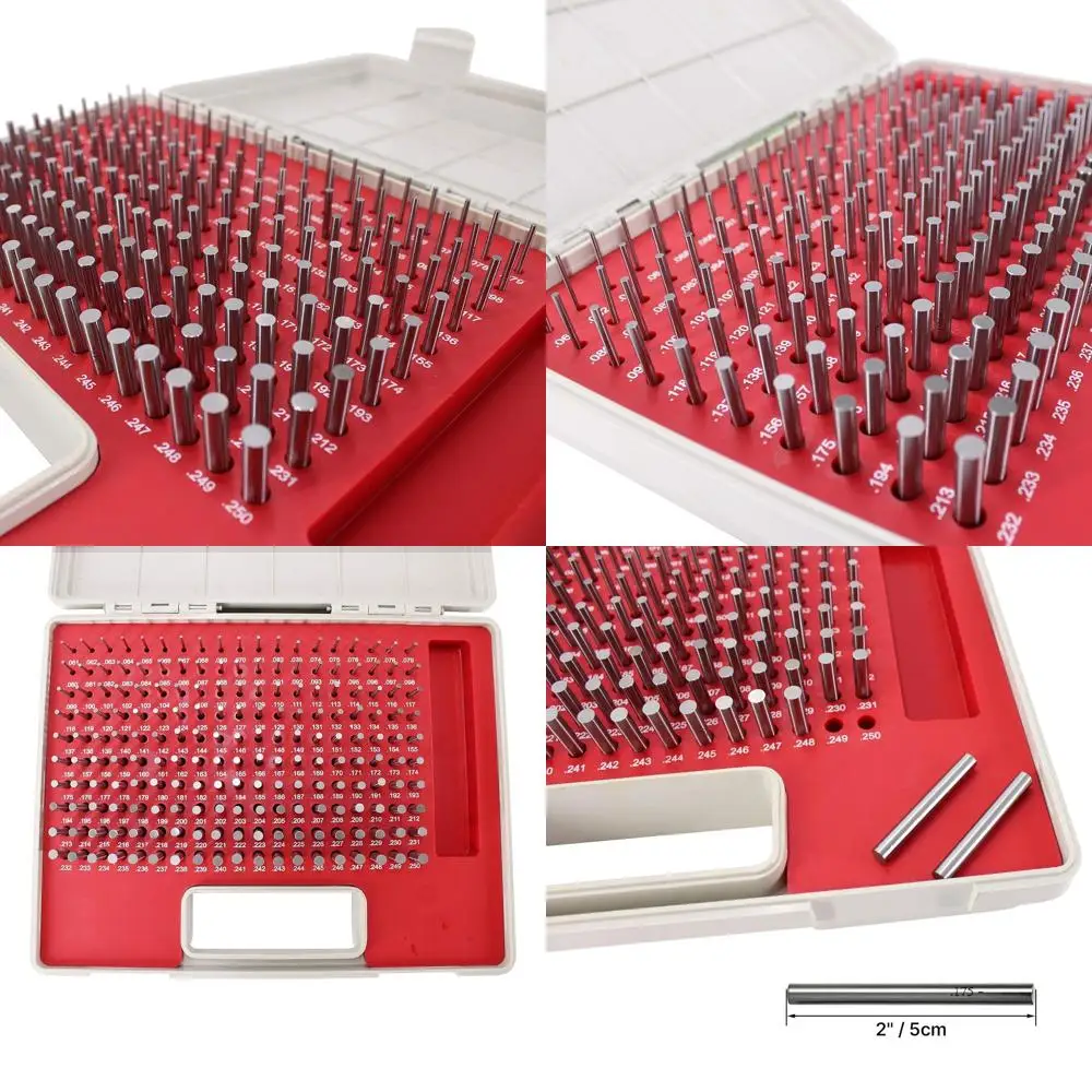 

Steel Pin Gauge Set Heat Treated with Storage Case, 0.061-0.250, 1190 Pieces