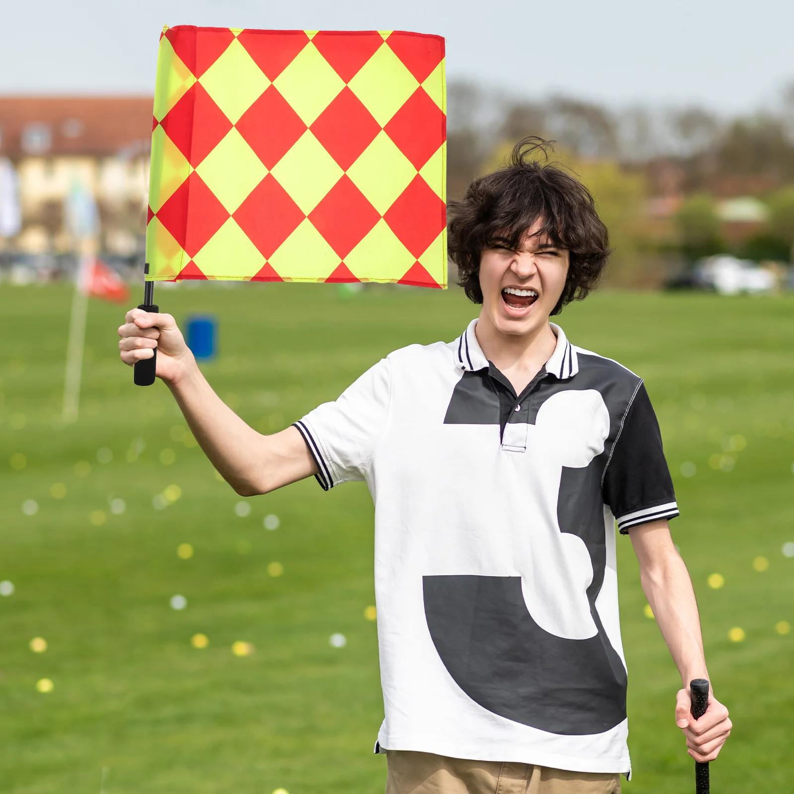 

2Pcs Soccer Referee Flags Durable Football Linesman Signal Equipment for Sports Football Referee Flag Soccer Flags
