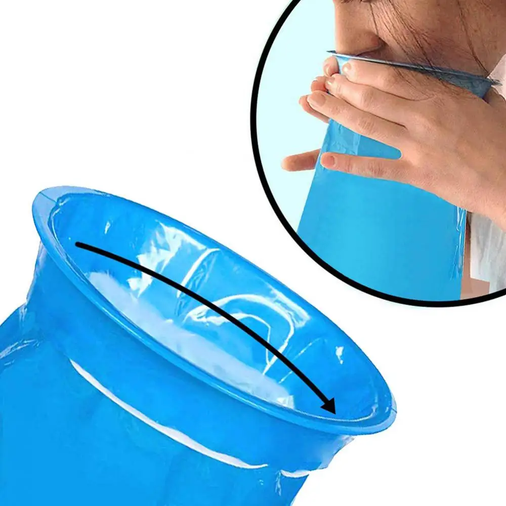 10Pcs 1000ML Disposable Travel Car Airplane Motion Sickness Nausea Vomit Bag Clean Eco-Friendly Plastic Bags