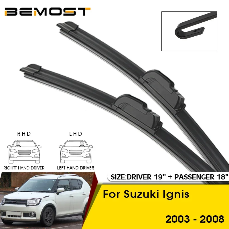 

Car Wiper Blades For Suzuki Ignis 2003-2008 Windshield Windscreen Front Window Blades 19"+18" Car Accessories