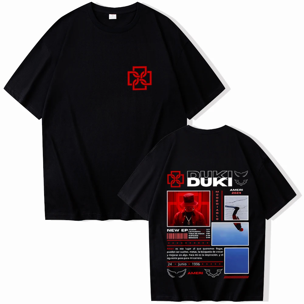 Camiseta Duki Rapper Album Fashion Y2k Feminina, Camiseta Duki Merch, Presente para Fãs, Tops Harajuku, Gola Redonda, Verão, Casual, Unissex