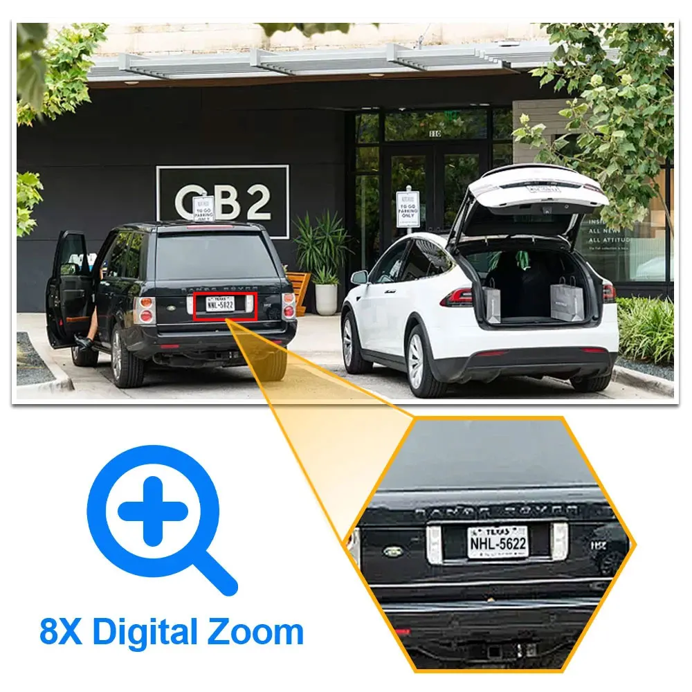 8MP 4K 8X Zoom Wireless Wifi PTZ Cameras Solar Panels With 10CH Display Wifi NVR Surveillance System Security Solar Camera Kits