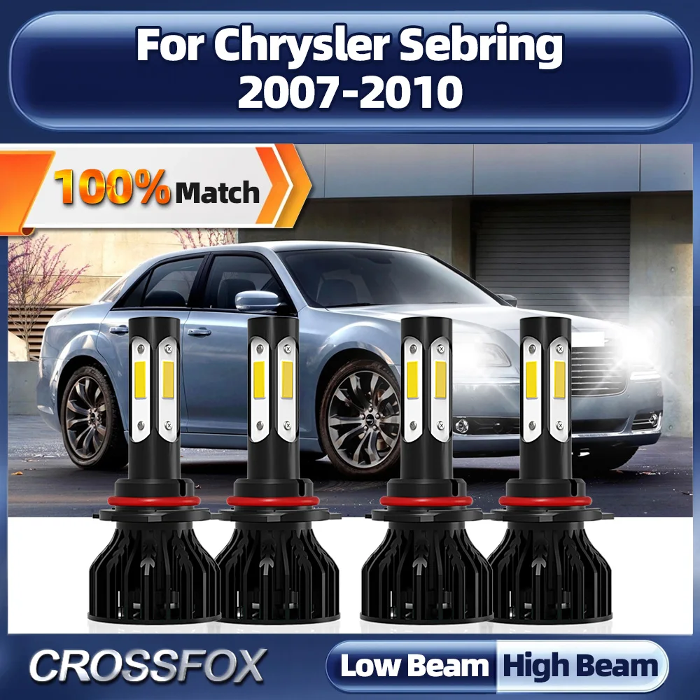 LED Car Headlight Bulbs 40000LM Super Bright Auto Lamps 6000K White Plug And Play For Chrysler Sebring 2007 2008 2009 2010