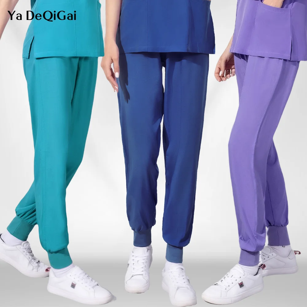 

Multicolors Unisex Elastic Waist Drawstring Scrub Pants Beautician Lab Scrubs Pet Shop Hospital Doctor Nurse Workwear