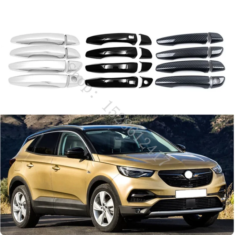 For Opel Grandland X 2017 2018-2022 ABS Door Handle Cover car door handle protector trim Overlay Molding Garnish car-styling