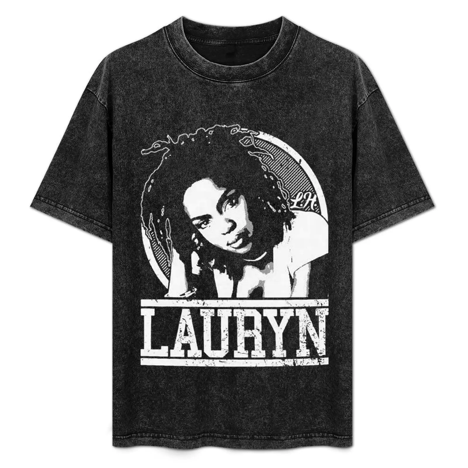 

Funny gifts lauryn hills T-Shirt blue lock plain vintage Men's cotton t-shirt