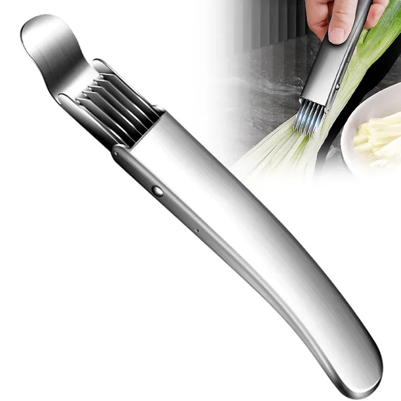 1 szt. Krajalnica do warzyw z włókna jedwabiu, krajalnica do cebuli, krajalnica do warzyw kuchenna, krajalnica do cebuli ze stali nierdzewnej, siekacz do warzyw