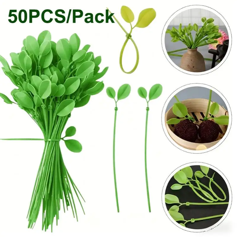  10/20/50pcs Reusable Garden Zip Ties, Plant And Shrub Support, Fixed Straps, Nylon Adjustable Zipper,