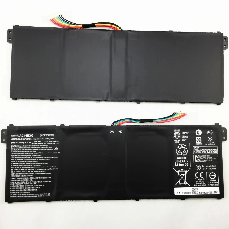 Imagem -02 - Acer Aspire Bateria do Portátil 3270mah Ac14b3k R5571t R5-571tg S14 Cb3-511 Swift3 Sf314-51 r 11 R3131t S14 15.2v Peças do Portátil