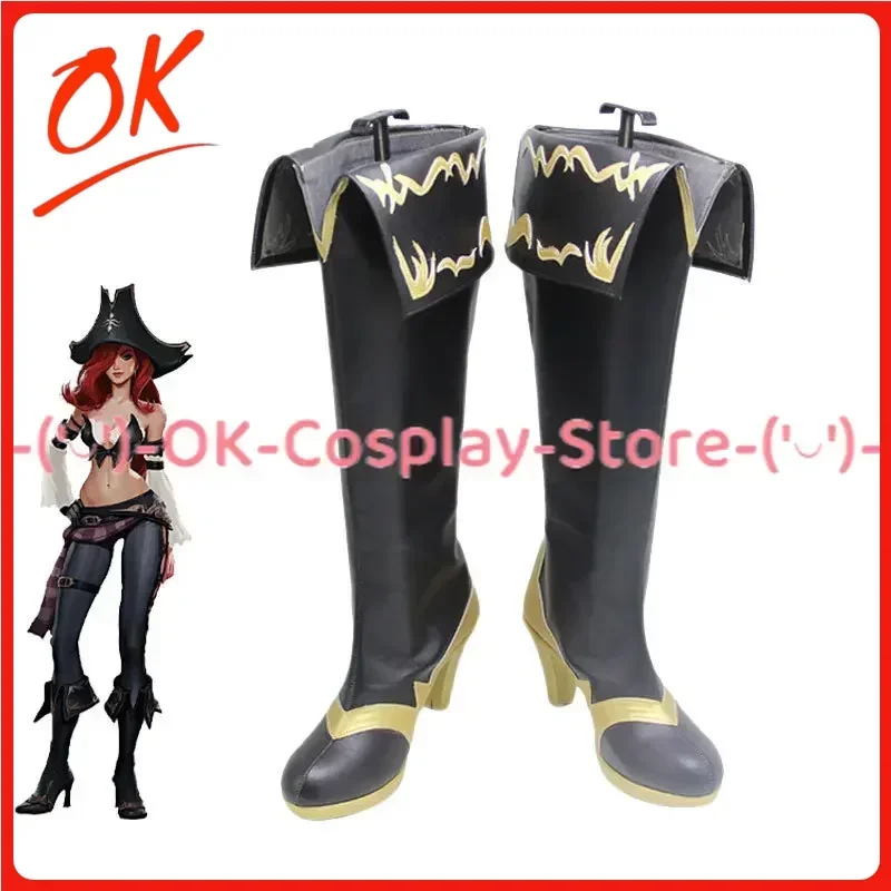 

[Customized] Miss Fortune Cosplay Shoes LOL the Bounty Hunter Anime Roleplay Props Halloween Carnival Party PU Leather Boots