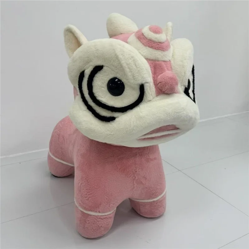 Modern Lion Dance Animal-Shape Fabric Stool Chair and Ottoman for Kids Home Bedroom Living  Room Use