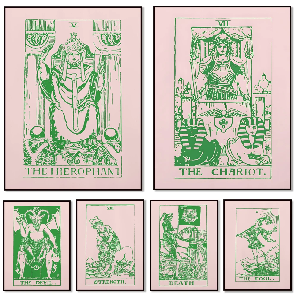 

Zodiac Prints, Tarot Card Art Prints, Lovers, Hermit, Queen, Moon, Chariot | Tarot Card Art Prints Astrology Print Stars Posters