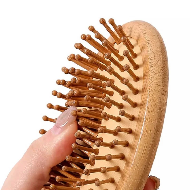 Personalize Custom Wood Air Cushion Comb Premium Wooden Bamboo Hair Brush Birthday Party Wedding hairbrush Mother's Day Gift