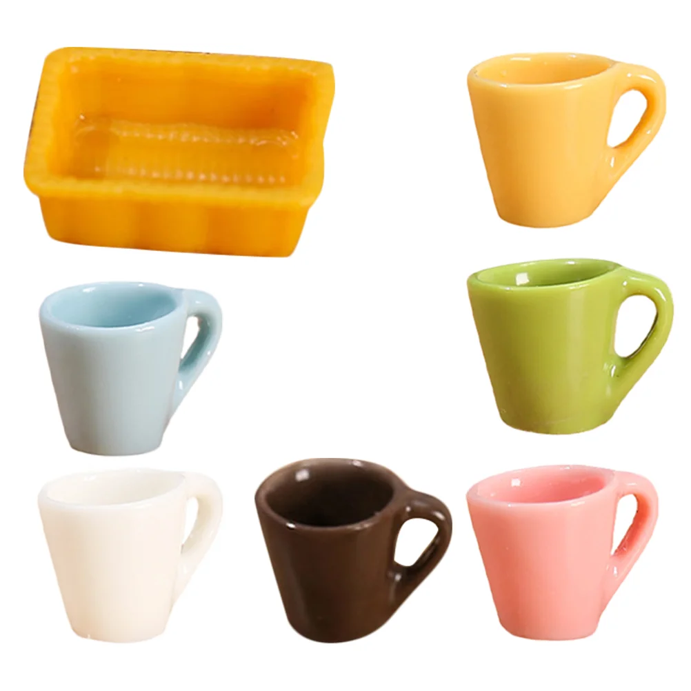 

Micro Landscape Decoration Kids Dollhouse Toys Cup Mini Cups Resin Tea Pretend Play Accessories