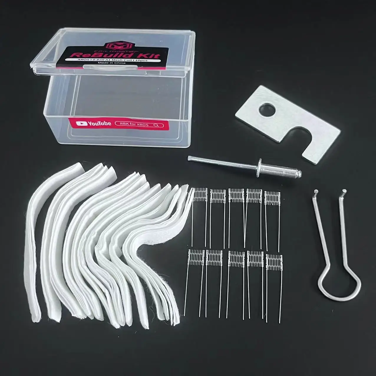 DIY Tool Rebuild Kit para XROS, Malha A1 Bobina, Fio de Resistência, Mão Parte, 0.8ohm, 1.0ohm, 1.2ohm, 5 Conjuntos Opção