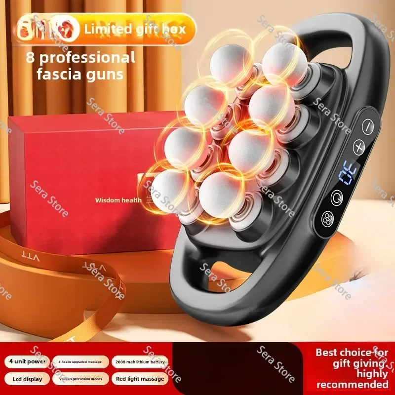 Fascia Gun Muscle Massager 8 Heads 16 Heads Men's Special Sarcoma Instrument Girls Multi-functional Relaxation Neck Gun