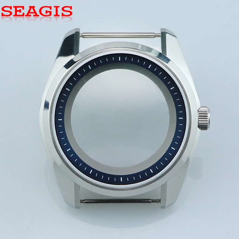 

Корпус часов SEAGIS 40,0 мм, браслет для механизма NH35, NH34, нержавеющая сталь 316L, роскошное сапфировое стекло, подходит для циферблата 28,5 мм