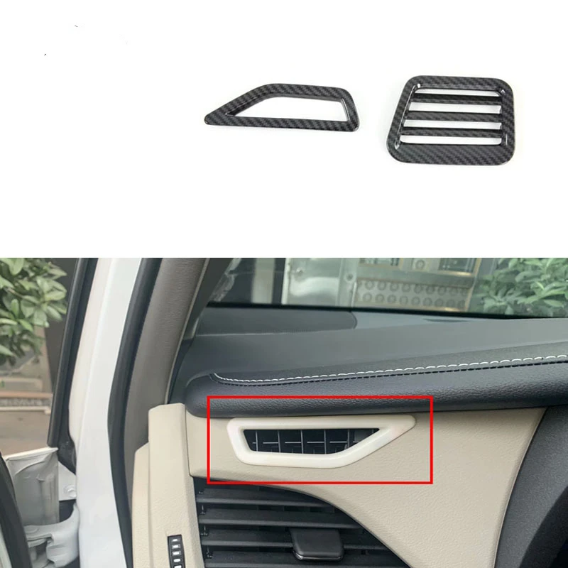 Fit For Toyota Sienna 2015 2016 2017 2018 2019 2020 Accessories  Carbon Fiber Color Air Conditioning Dashboard Vent Frame Cover