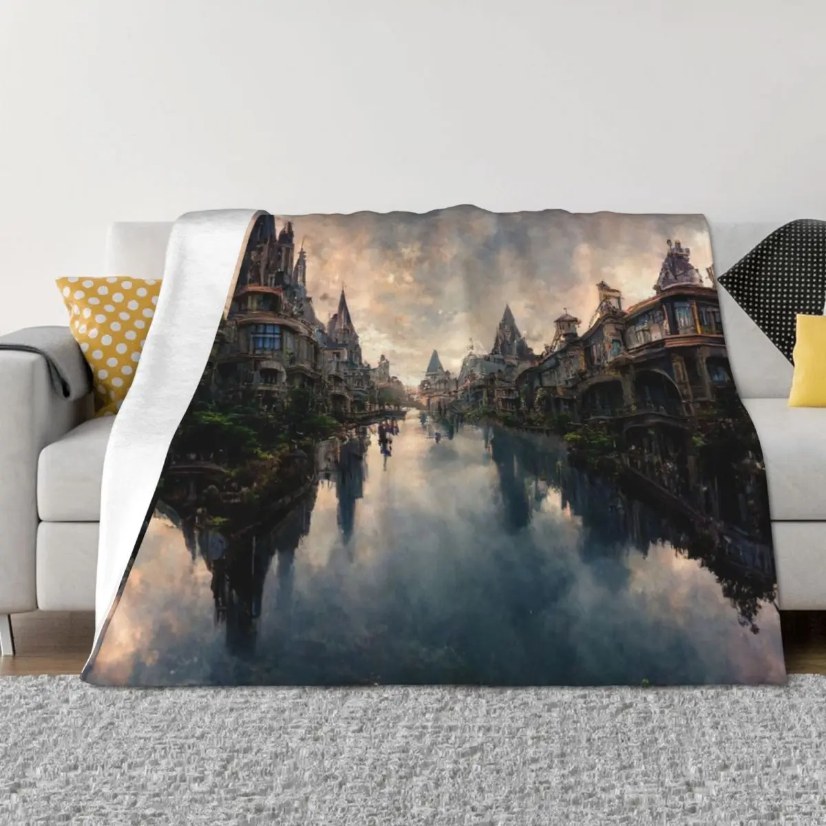 

The majestic city is Rivendell. Throw Blanket warm winter decorative Blankets For Baby For Decorative Sofa Blankets