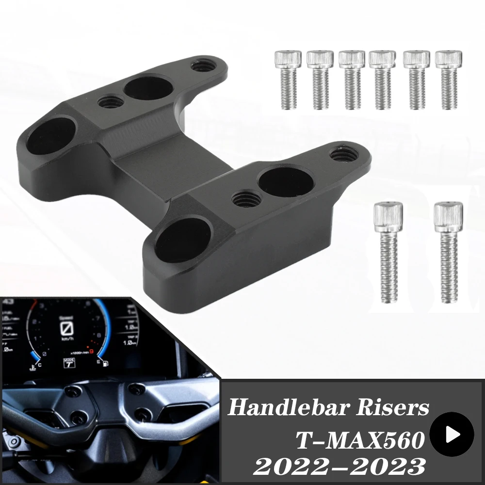 Elevador de manillar de motocicleta para Yamaha TMAX 560 T-MAX560 TMAX560, T-MAX, 560, 2022, 2023, nuevo, negro