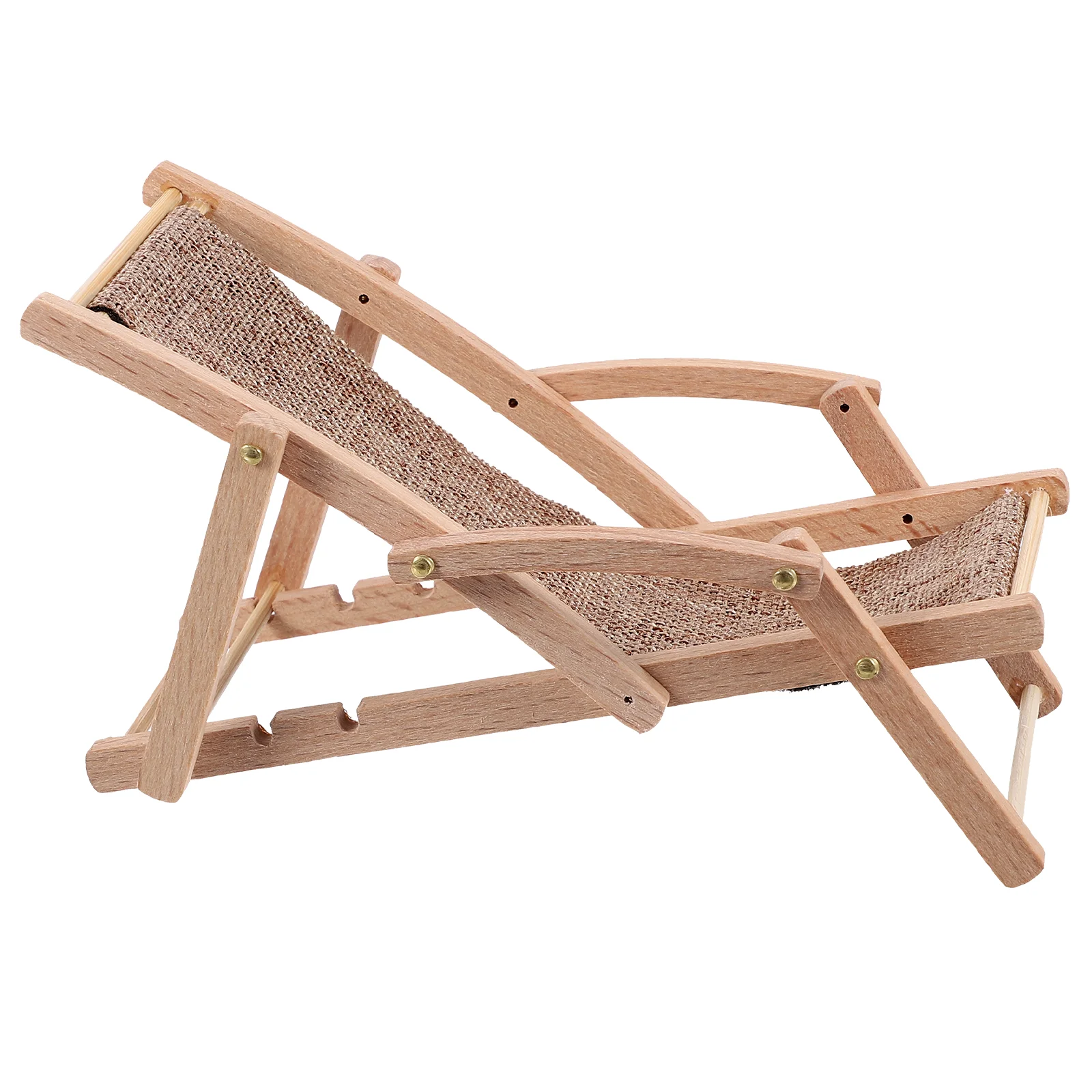 Miniature Furniture Model Beach Chair Decor Chaise Lounges Cloth Decoration