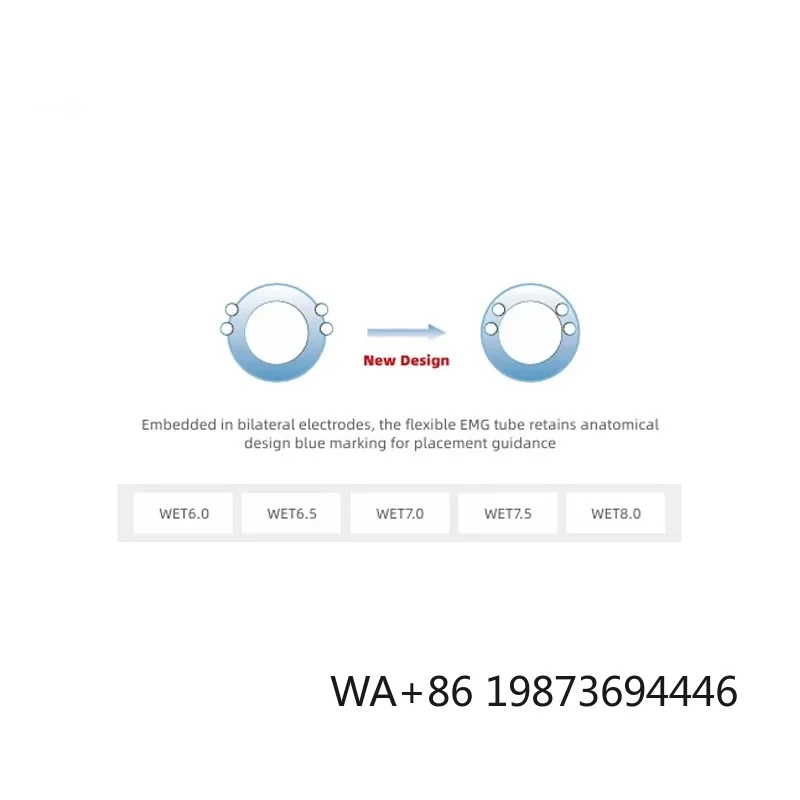 EMG endotracheal tube with built-in electrodes, anti-cord contact design for IONM monitoring, size 6.0-8.0