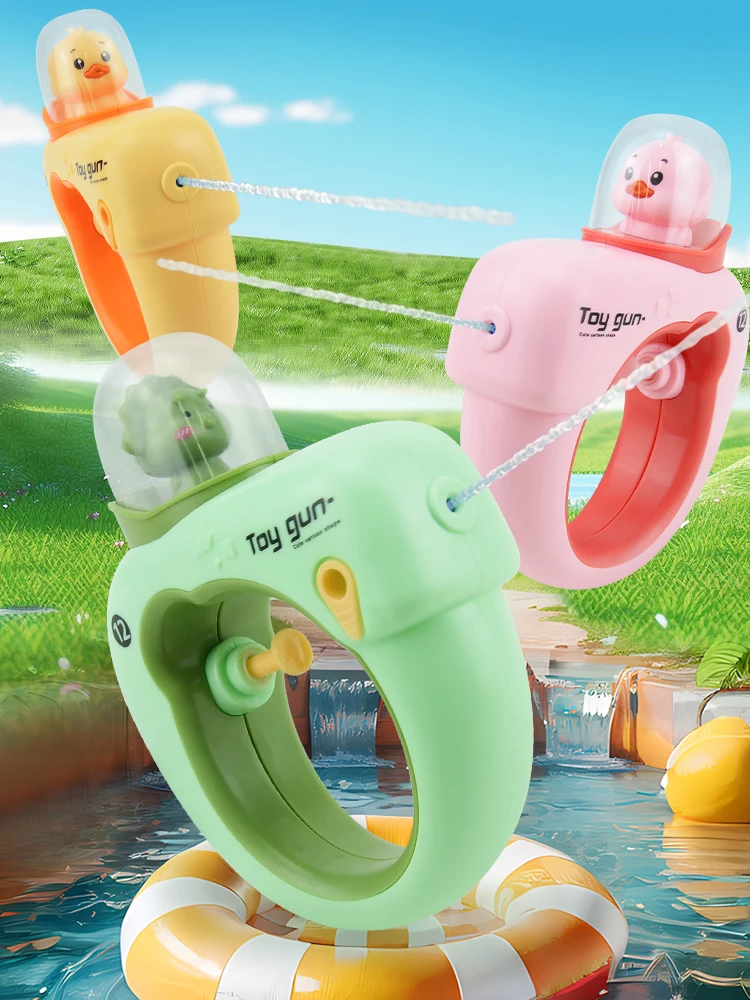 Cute Cartoon Bracelet Toy Water Gun Press and Shoot Battle Game Children's Swimming Pool Water Toy Pistol