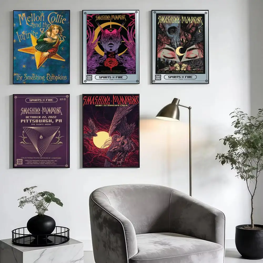Rock Band The S-Smashing Pumpkins Poster Modern Minimalist Wall Art Prints for Home Decor Interior Bedroom Living Room