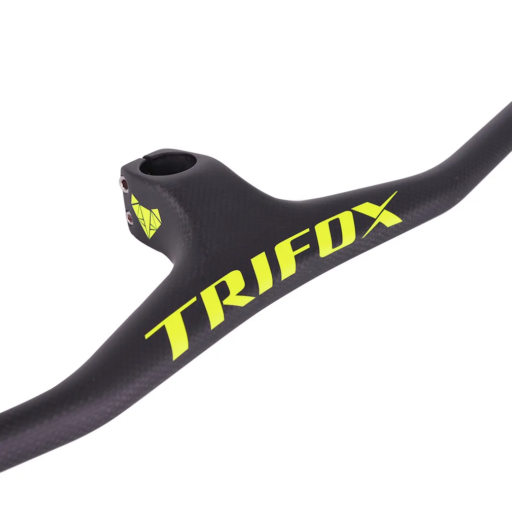 TRIFOX MTB Carbon Integrated Handlebar RHB200 T800 Carbon Fiber Stem Length 80/90/100/110mm Diameter for Fork TubeΦ28.6mm 270g