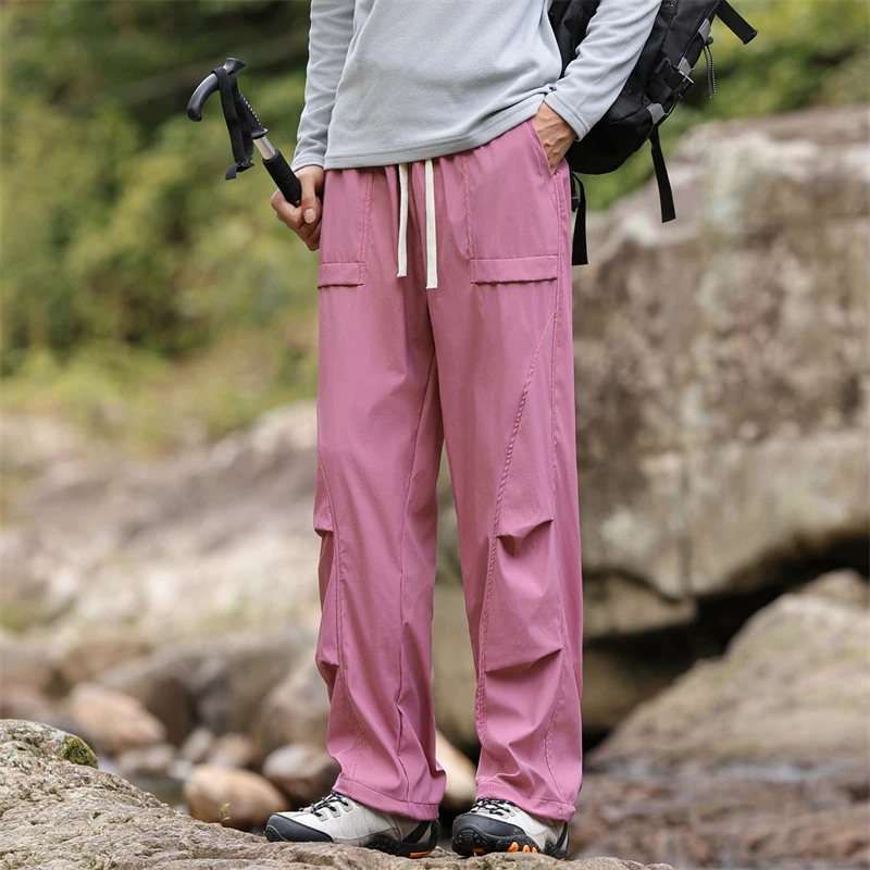 2024 New Men\'s Waterproof Hiking Pants Outdoor Camping Windproof Cargo Pants Cycling Fishing Casual Sports Trip Trousers