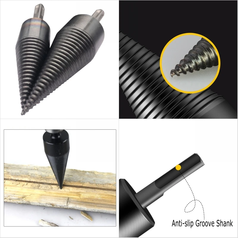 

140X32MM Firewood Splitter Machine Drill Wood Cone Reamer Punch Driver Drill Bit Split Drilling Tools