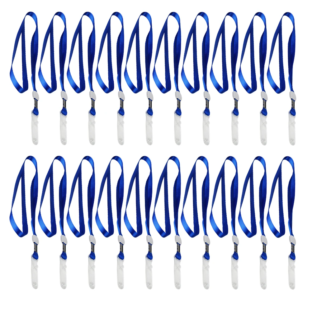 20 قطعة الحبل الانفصالي لشارة الهوية حزام الرقبة الأزرق العملي لبطاقات العمل الطلاب مكتب استخدام اسهم الانفصال #1