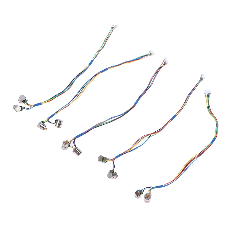 5Pcs/Set 8mm Micro Stepper Motor Small Electric 2-Phase 4-Wire Stepper Motor Precision with Copper Gear Connecting Wire