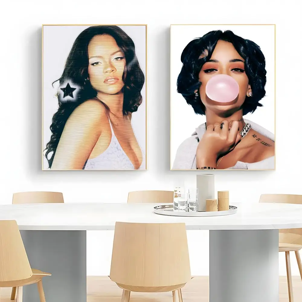 Global Pop Superstar R-Rihanna Poster Wall Art Print Decorative Mural Home Decor Gift Unframed