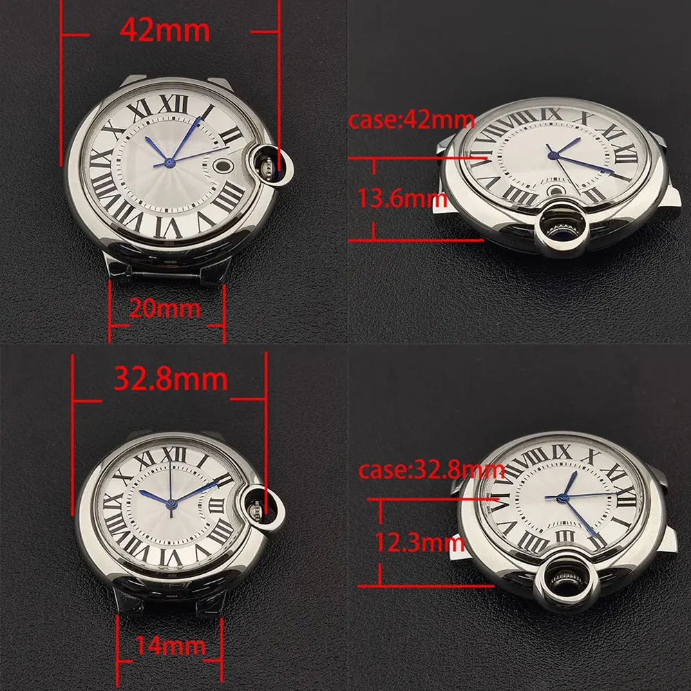 42mm 32.8mm Case New Men/Ladies Stainless Steel 316L Case For Watch Dial Strap Fits Miyota8215 DG2813 Seagull ST6 Movement