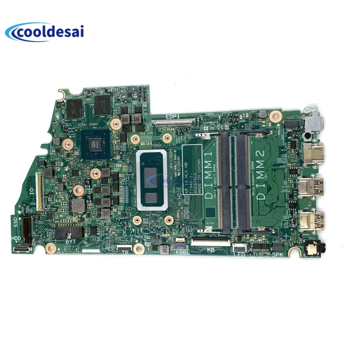 17948-1 For Dell inspiron 15 7580 Laptop Motherboard With I5-8265U I7-8565U CPU V2G GPU 100% Fully Tested