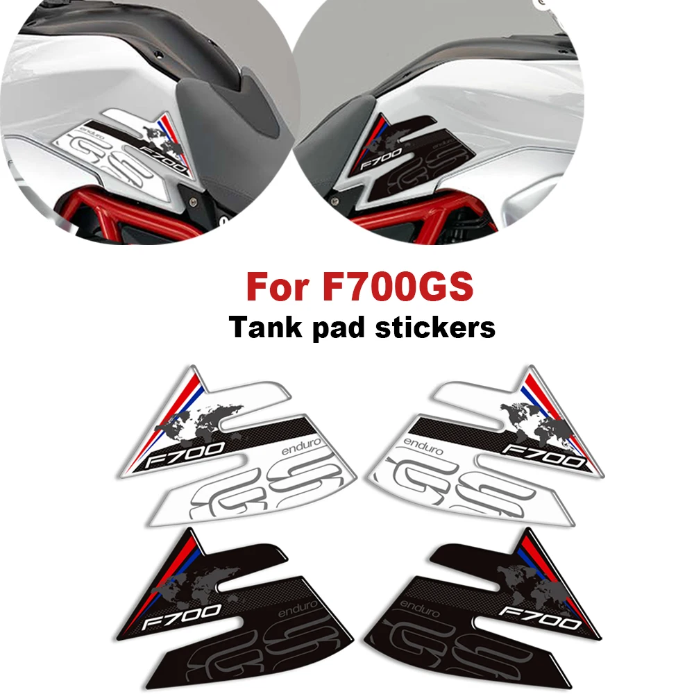 

NEW Motorcycle Tank pad Grips Knee 3D Gel Stickers protection emblem decals For BMW F700GS F 700 GS GSA ADV Adventure