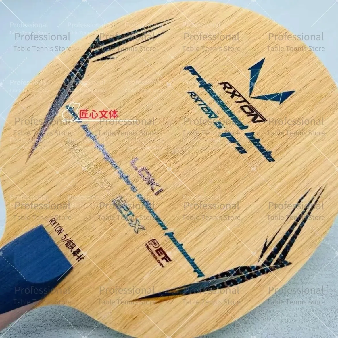 LOKI RXTON 5 Pro Province hoja de tenis de mesa fibra de basalto integrada carbono 5 madera 2 carbono raqueta de Ping Pong arco y ataque rápido